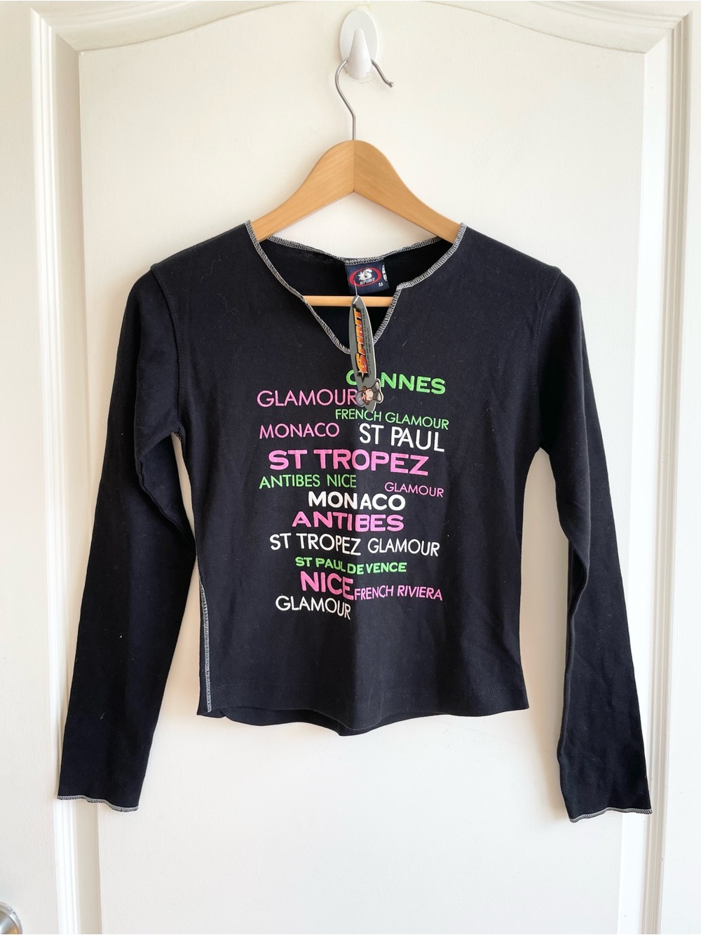 Vintage Y2K Deadstock Cannes French Graphic Shirt Size M 00s Lizzie McGuire